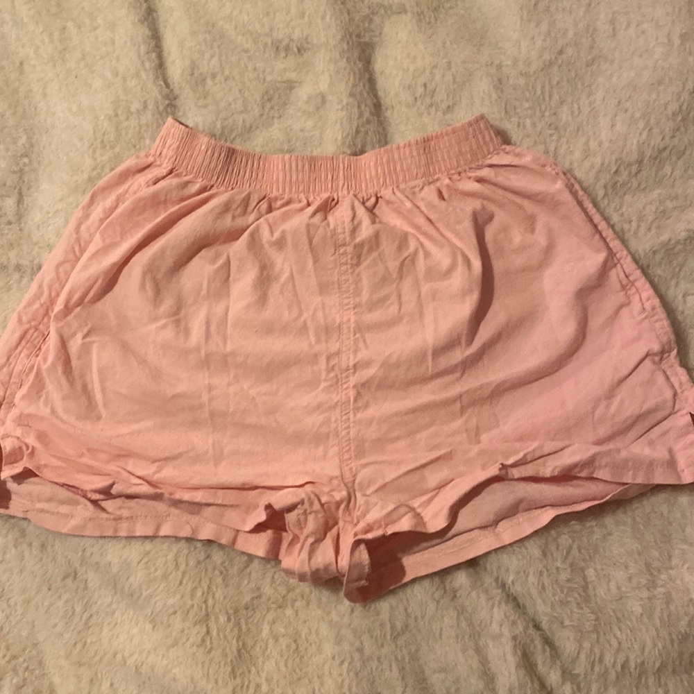 pink Geoffrey hunter sport shorts, vintage